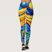 Levendig sterrenkunstwerk leggings (Achterkant)
