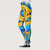Levendig sterrenkunstwerk leggings (Links)