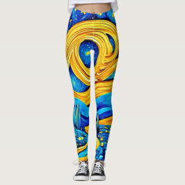 Levendig sterrenkunstwerk leggings