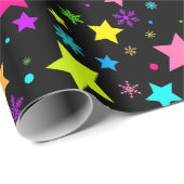 levendig Sterrennacht-patroon Cadeaupapier (Rol Hoek)