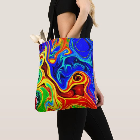 Levendig stijlpatroon tote bag (Dichtbij)