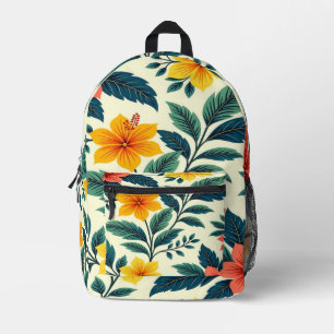 Levendig stijlvol multicolor bloemmotief bedrukte rugzak