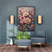 Levendig Stilleven Bloemen Boeket Foto Afdruk