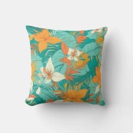 Levendig strand groen geel interieur kussen