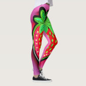 Levendig Strawberry Neon Sign Leggings (Rechts)