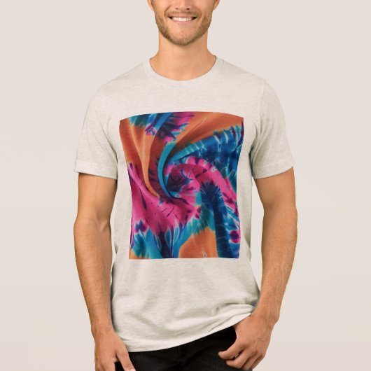 Levendig Stropdas-Dye & Dreamy Gradient Pattern De Tri-Blend Shirt (Voorkant)