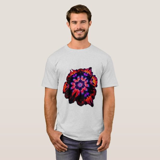 Levendig Stropdas-Dye Gradient Abstract Patroon T-shirt (Voorkant volledig)