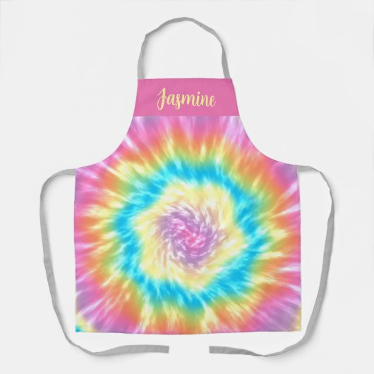 Levendig Stropdas-Dye Swirl Design Schort (Voorkant)