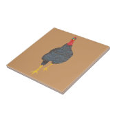 Levendig Strutting Turkije in Pointillisme Tegel Tegeltje (Zijkant)