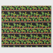 Levendig succulent en cactus inpakpapier (Vlak)