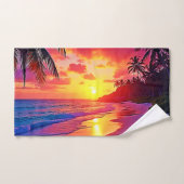Levendig Sunset Beach Dream Design Bad Handdoek (Handdoek)
