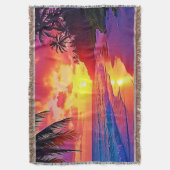 Levendig Sunset Beach Dream Design Deken (Voorkant Verticaal)