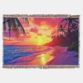 Levendig Sunset Beach Dream Design Deken (Voorkant)
