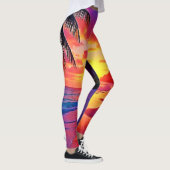 Levendig Sunset Beach Dream Design Leggings (Rechts)