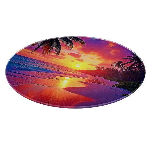 Levendig Sunset Beach Dream Design Snijplank (Hoek)