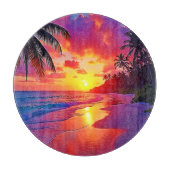 Levendig Sunset Beach Dream Design Snijplank (Voorkant)