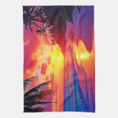 Levendig Sunset Beach Dream Design Theedoek (Verticaal)