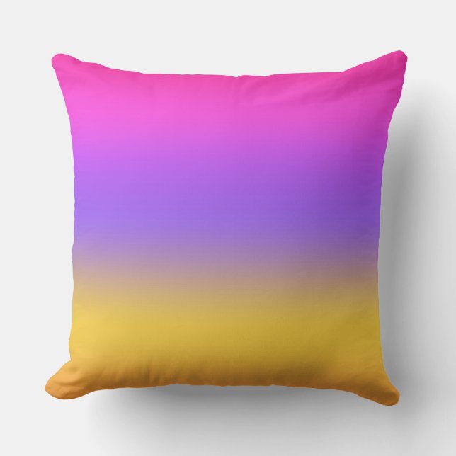 Levendig Sunset Ombre Gradient Design Kussen (Voorkant)