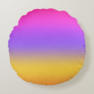Levendig Sunset Ombre Gradient Design Rond Kussen