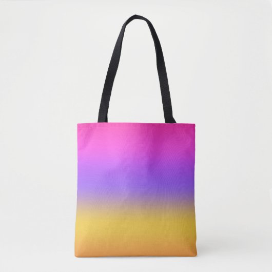 Levendig Sunset Ombre Gradient Design Tote Bag (Voorkant)