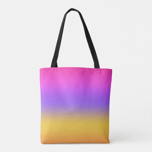 Levendig Sunset Ombre Gradient Design Tote Bag (Achterkant)