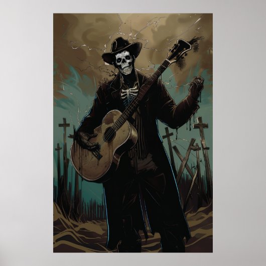 Levendig Sunset Waterverf Painting Poster (Voorkant)