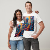 Levendig surrealistisch kunstwerk Kleurrijk fantas T-shirt (Unisex)