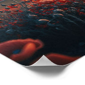 Levendig Surreëel Poppy Field Poster (Hoek)