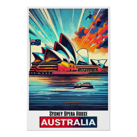 Levendig Sydney Opera House - Australië Poster (Voorkant)