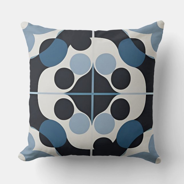 Levendig symmetrisch abstract ontwerp uniek cadeau kussen (Voorkant)