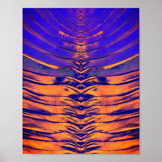 Levendig Symmetrisch Abstract Patroon Poster (Voorkant)