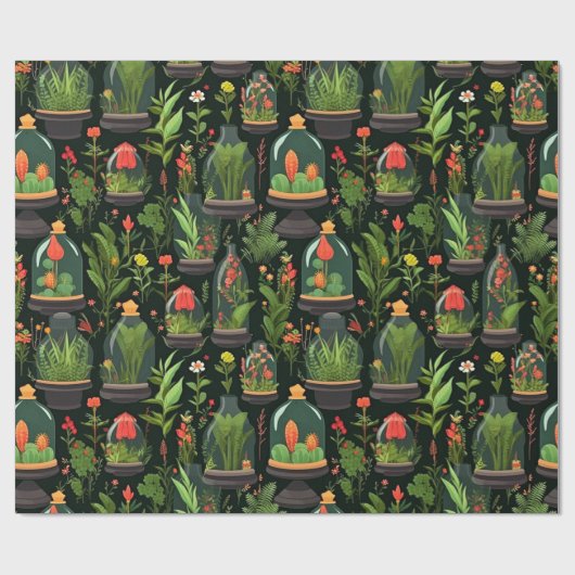 Levendig Terrarium Decoupage inpakpapier (Vlak)
