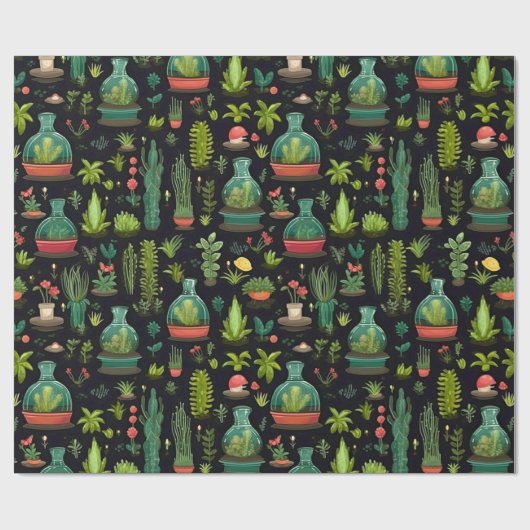 Levendig Terrarium Decoupage inpakpapier (Vlak)