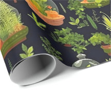 Levendig Terrarium Decoupage inpakpapier