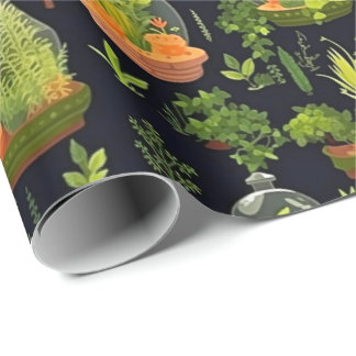 Levendig Terrarium Decoupage inpakpapier