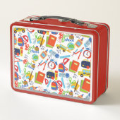 Levendig Terug naar School Pattern (Achterkant)