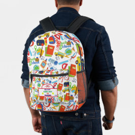 Levendig  Terug naar School Pattern Bedrukte Rugzak