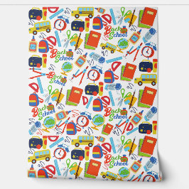 Levendig  Terug naar School Pattern Behang