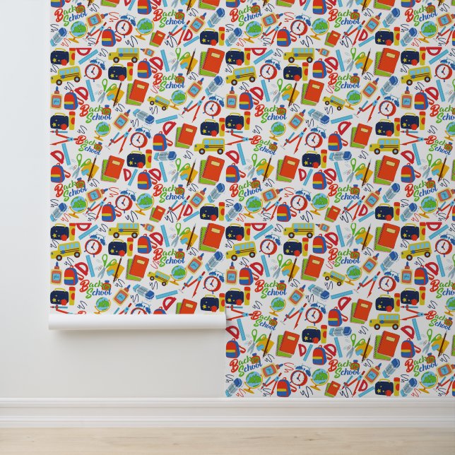 Levendig  Terug naar School Pattern Behang (Applicatie)