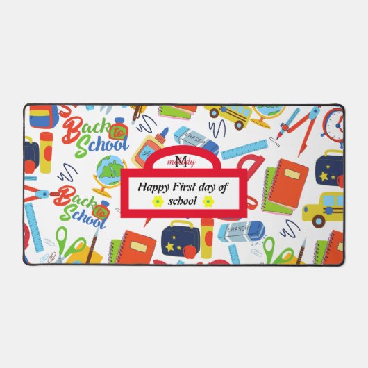 Levendig  Terug naar School Pattern Bureaumat (Voorkant)