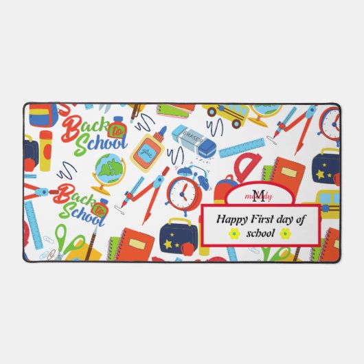 Levendig  Terug naar School Pattern Bureaumat (Voorkant)