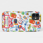 Levendig  Terug naar School Pattern Case-Mate iPhone Case (Achterkant (horizontaal))