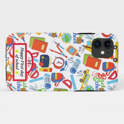 Levendig  Terug naar School Pattern Case-Mate iPhone Case (Achterkant (horizontaal))
