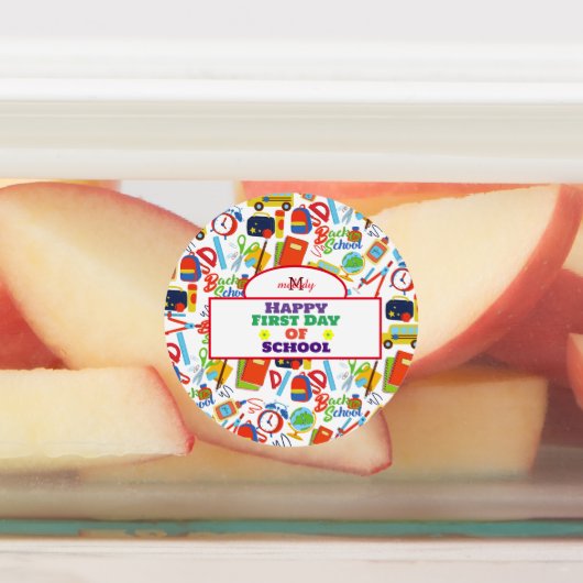 Levendig  Terug naar School Pattern Labels (Aangebracht)