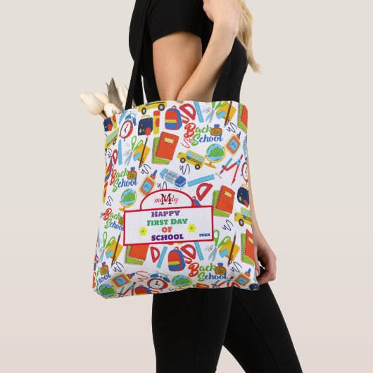 Levendig  Terug naar School Pattern Tote Bag (Dichtbij)