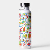 Levendig  Terug naar School Pattern Waterfles (Rechts)