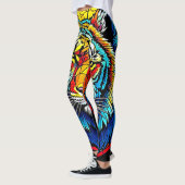 Levendig Tijger Glas in lood Leggings (Links)