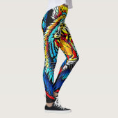 Levendig Tijger Glas in lood Leggings (Rechts)