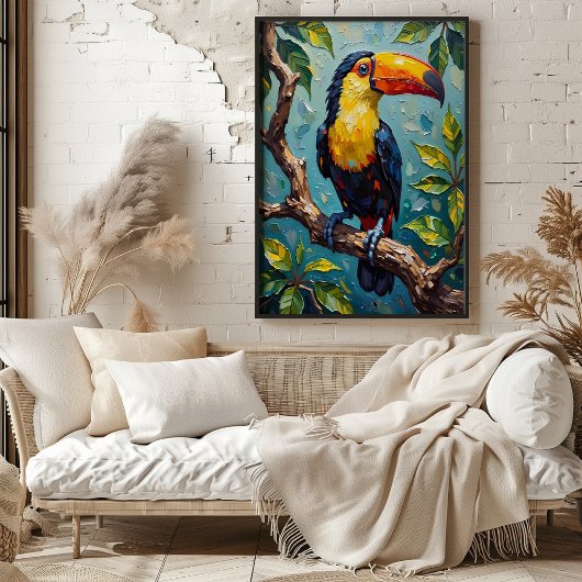 Levendig Toucan schilderij Poster