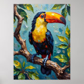 Levendig Toucan schilderij Poster (Voorkant)
